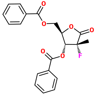 (image for) MC080009 (2R)-2-Deoxy-2-fluoro-2-methyl-D-erythropentonic acid γ-lactone 3,5-dibenzoate